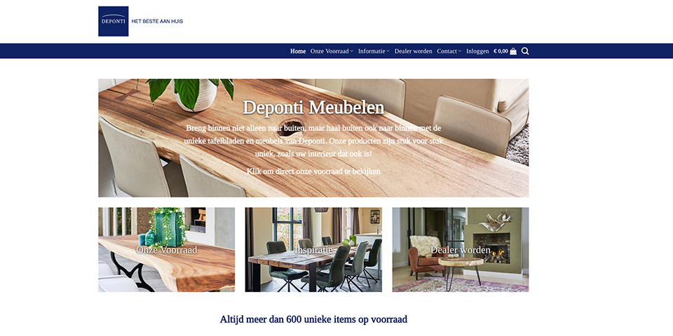 Deponti lanceert meubel webshop!