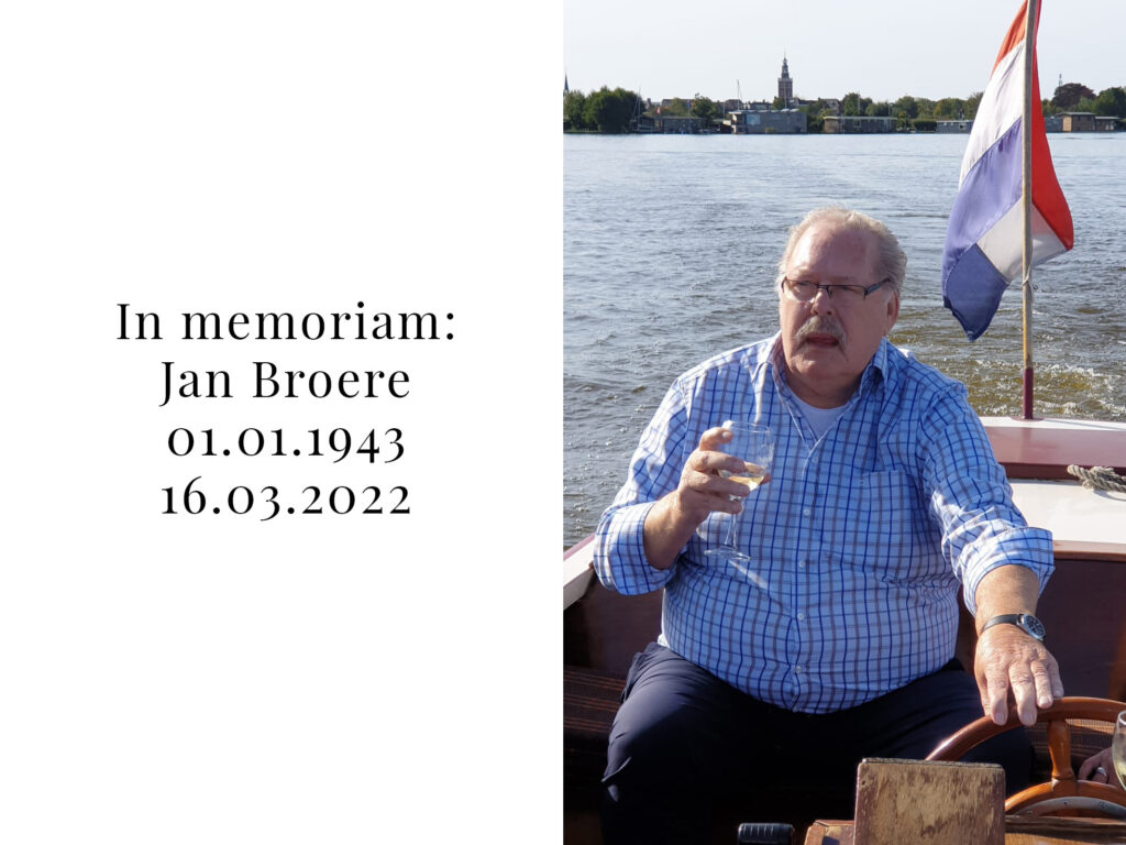 In memoriam: Jan Broere 01.01.1943 – 16.03.2022